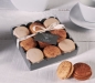 Preview: Macarons-Schachtel mit Deckel, für 9 Macarons/Kekse, gold