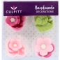 Preview: Culpitt Tortendeko Blumen & Blätter, pink