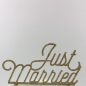 Preview: Torten Deko Topper 'Just Married' gold