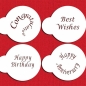Preview: Culpitt Cupcake-Schablone 'Happy Birthday', 5 cm