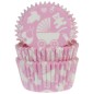 Preview: HoM Muffinförmchen, Babyparty Pink, 50 Stck, 5 cm