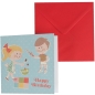 Preview: Geburtstagskarte mit Umschlag, 'vintage party'