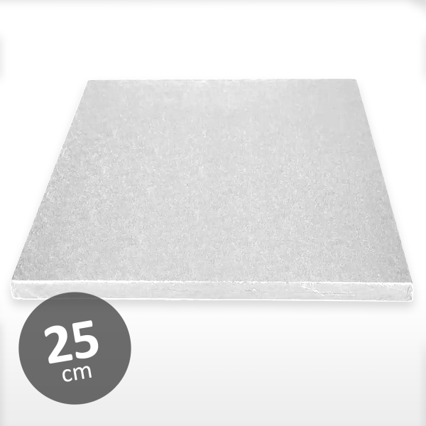 Cake Board, Silber, Qudarat, 25 cm, ~1,2 cm dick