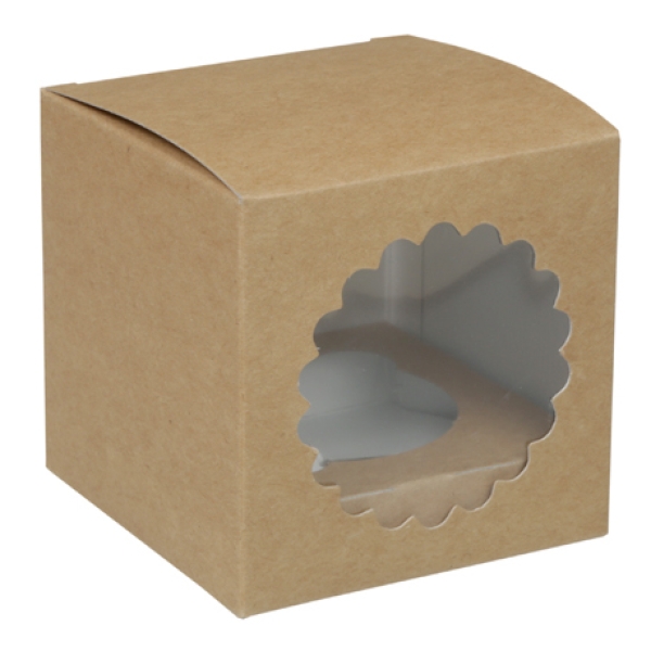 Single Cupcake Box, ECO Kraft, 3 Stück
