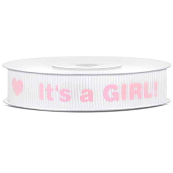 Schleifenband "it's a girl"