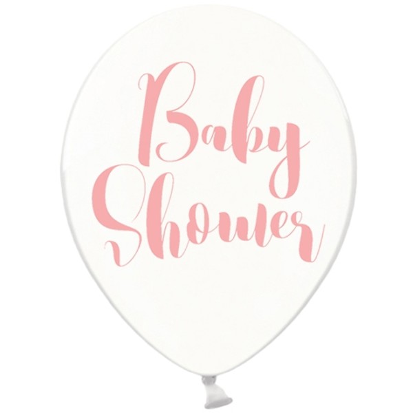 Luftballon Baby Shower Rosa 6 Stk. durchsichtig