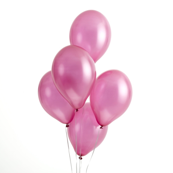 Luftballon Metallic Pink, 10 Stk.