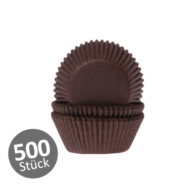 Mini-Muffinförmchen, braun, 500 Stk, 3,5 cm
