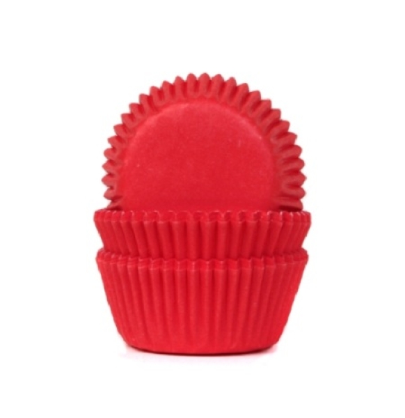 HoM Mini-Muffinförmchen "Red Velvet" Cupcakes, 60 Stck, 3,2 cm