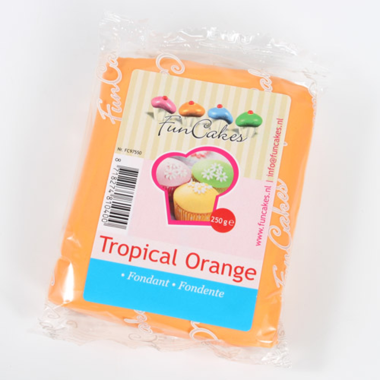 Fondant Ausrollfondant orange, 250 g, FunCakes