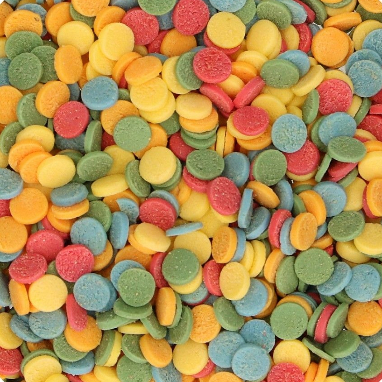 Streudekor "Konfetti-Mix", Gelb, Orange, Rot, Grün & Blau, 60 g, FunCakes