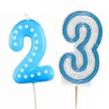 Geburtstagskerzen Zahlen Blau