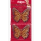 Mobile Preview: deKora, Tortendeko "Mariposa Butterfly", 8 Stück, Oblatenpapier, bunt, ca. 4,5 cm x 5 cm