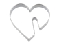 Preview: Tassenkeks-Ausstecher Herz 5,5cm
