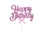 Preview: Cake Topper Happy Birthday pink 3D