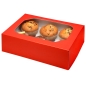 Preview: Cupcake Box für 6 cupcakes in Rot