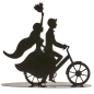 Mobile Preview: Hochzeitsfigur "Fahrrad", 18 cm