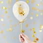 Mobile Preview: Torten-Topper Mini Konfetti Ballons, Gold, 5 Stk