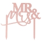 Preview: Tortendeko "Mr & Mrs" aus Acryl, 15 cm