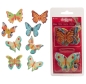 Preview: Bunte, essbare Schmetterlinge aus Oblatenpapier für Gebäckdekorationen