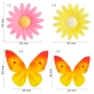 Mobile Preview: Reispapier Blumen Schmetterlinge