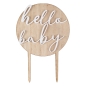 Preview: Tortentopper "hello baby", Holz