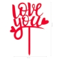 Preview: Tortentopper "Love You", 13,5 x 10 cm