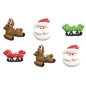 Preview: Decora, Zuckerdekore "Weihnachtsmann", 6 Stück, handgefertigt, 4 Designs á 3,5-4 cm