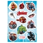 Preview: deKora, Muffin-Aufleger "Marvel Avengers", aus Oblatenpapier, Rot, Blau, Weiß & Schwarz, 13 Stück