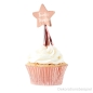 Preview: Cupcake-Topper "Sternen", Rosegold 12 Stk. 12 cm