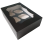 Preview: Cupcake Box für 6 Cupcakes, schwarz