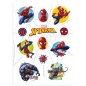 Preview: Muffinsticker "Spiderman", 12 Stück, Esspapier, Blau, deKora