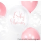 Preview: Luftballon Baby Shower Rosa 6 Stk. durchsichtig