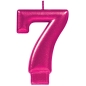 Preview: Geburtstagskerze Zahl 7 Pink