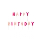 Preview: Geburtstagskerzen Happy Birthday Pink Rosa