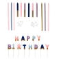 Mobile Preview: Wilton Geburtstagskerzen "Happy Birthday", Pastell