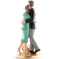 Preview: Tortendekoration Figur Brautpaar Goldene Hochzeit, ca 19 cm