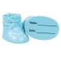 Preview: Tortendeko, Babyschuhe hellblau, nicht essbar 6,2 cm