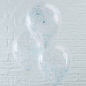 Mobile Preview: Luftballons "Blaues Konfetti", 5 Stück, 30 cm