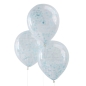 Preview: Luftballons "Blaues Konfetti", 5 Stück, 30 cm