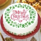 Preview: Tortenschablone "Merry Christmas", 25 cm