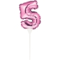 Mobile Preview: Ballon-Topper "Zahl 5", Pink, 13 cm