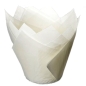 Preview: Tulpen-Muffinförmchen, 50 Stück, Weiß, 5 cm