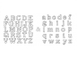 Preview: Fondant Ausstecher Präger 'Klassisches Alphabet', 1 - 1,5 cm