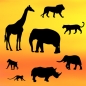 Preview: Fondant Ausstecher Set 'Safari Silhouette'