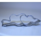 Preview: Plätzchen Ausstecher 'Doppeltes Herz mit Pfeil', 6 cm aus Weißblech