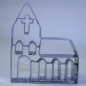 Preview: Plätzchen Ausstecher mit Prägung "Kirche", 7,0 cm