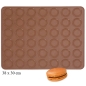 Preview: Pavoni Silikon-Backmatte für 42 Macarons, 38 x 30 cm