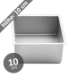 Preview: Torten-Backform 10 x 10 cm quadrat Aluminium