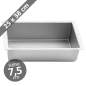 Preview: Torten-Backform 25 x 38 x 7,5 cm rechteckig Aluminium